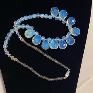 Moonstone Labradorite Sterling Silver Strand Necklace